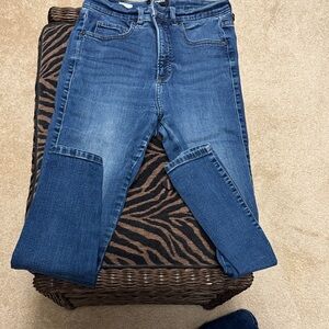 Express Women's Dark Blue Skinny Jeans